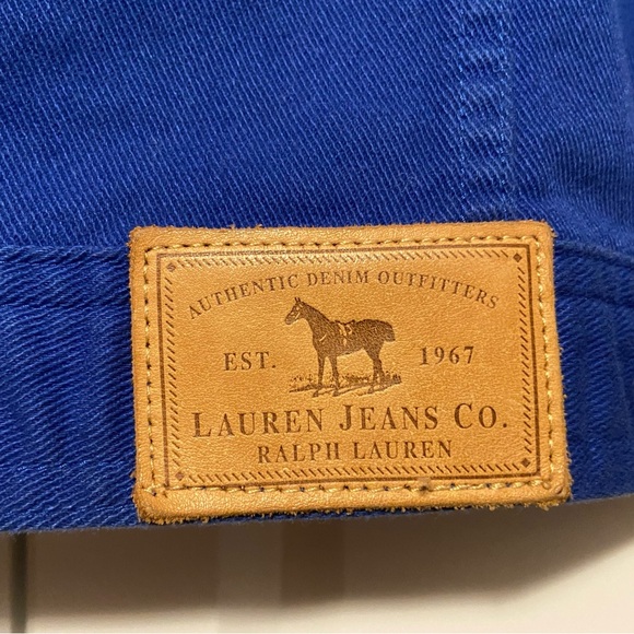 Vintage Ralph Lauren Cobalt Blue Denim Jacket Women’s Large - Picture 4 of 10